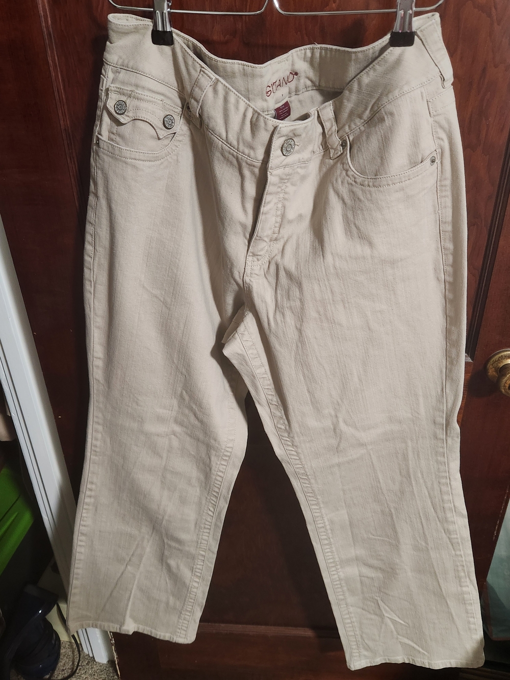 Vintage Gitano Khaki Tan Embellished Jeans Size 16W Average - Like New